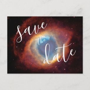 Helix Nebula Photo Elegant Save the Date Announcement Postcard