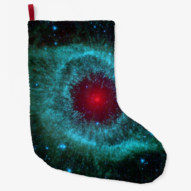 Helix Nebula Space Astronomy Science Photo Large Christmas Stocking (Front)