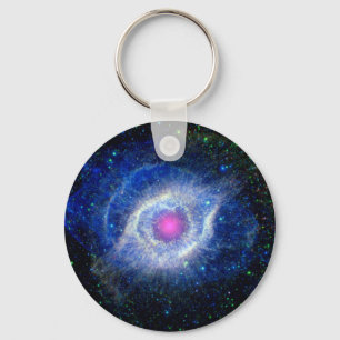 Helix Nebula Ultraviolet Eye of God Space Photo Key Ring