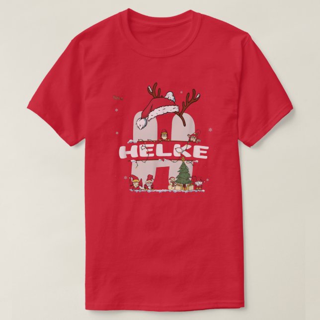 Helke Christmas Shirt w Helke Name for funny Xmas  (Design Front)