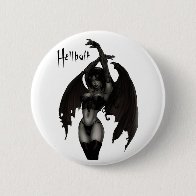 Hell Bait 6 Cm Round Badge (Front)