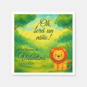 He'll Be a Child - Baby Shower on safari kawaii th Napkin