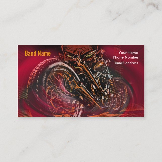 Hell Bent For Leather Business Card (Front)