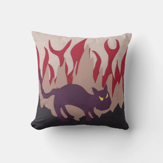 Hell Cat Pillow (Front)