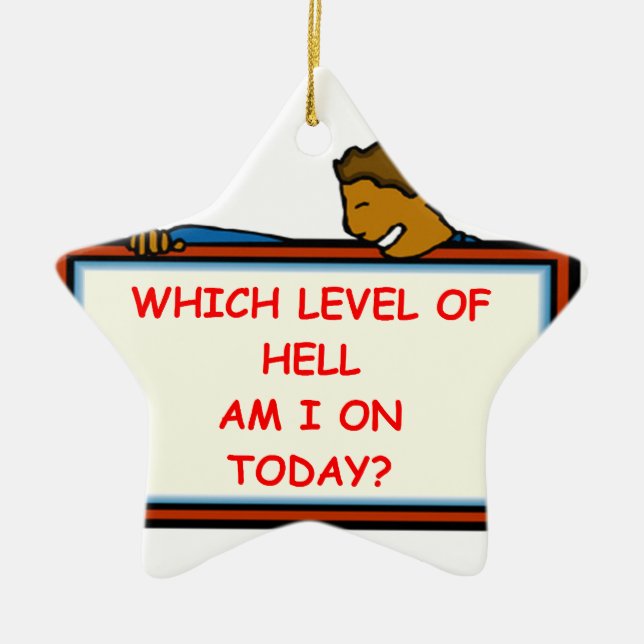 hell ceramic tree decoration (Front)