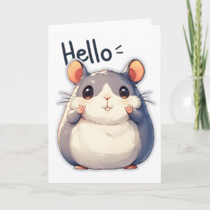 Hell Cute Mouse Anime Holiday Card