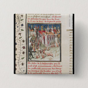 Hell, from 'De Civitate Dei' by St. Augustine 15 Cm Square Badge