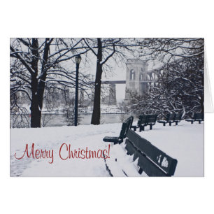 Hell Gate Bridge Merry Christmas Card