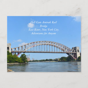 Hell Gate Rail Bridge New York Postcard