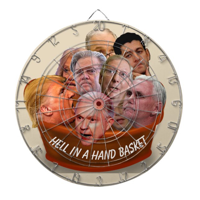 Hell in a Handbasket 2017 Personalised Dartboard (Front)