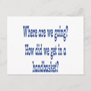Hell In a Handbasket Postcard