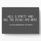 Hell is Empty Shakespeare Quote 