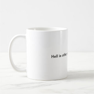Hell is other people at breakfast mug