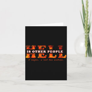 Hell is Other People Existentialism Philosophy Card