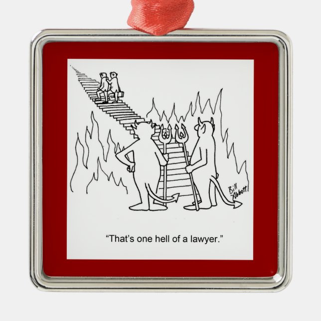 Hell Of A Lawyer Ornament (Front)