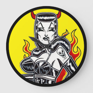 Hell on Heels Large Clock