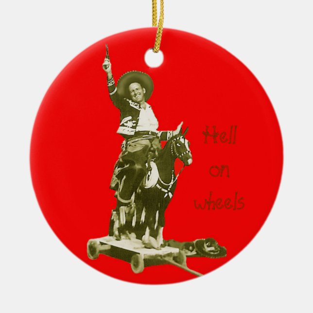 HELL ON WHEELS ORNAMENT (Front)