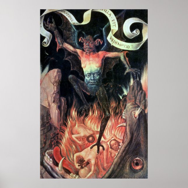 Hell, right hand panel from Triptych of Earthly Poster (Front)