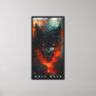 hell wolf canvas print