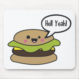 Hell Yeah Burger Mouse Mat
