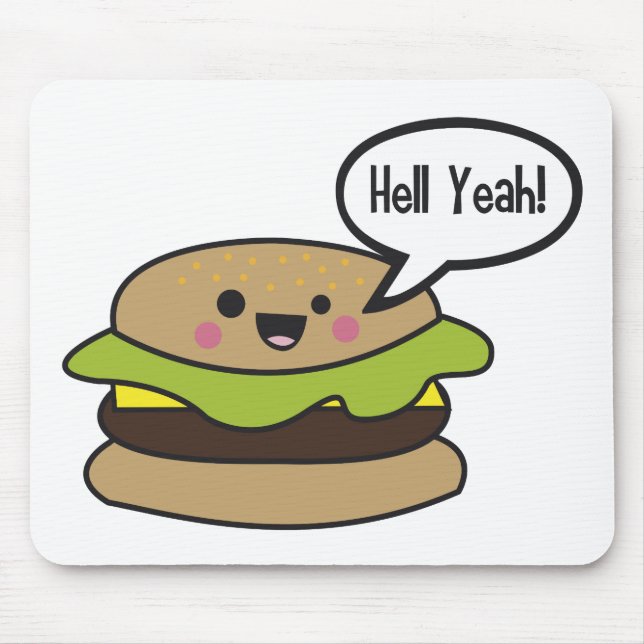 Hell Yeah Burger Mouse Mat (Front)