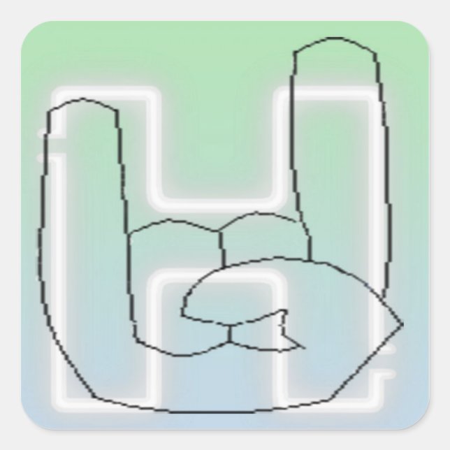 Hella Button Square Sticker (Front)