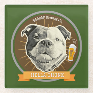 Hella Chonk Beer Label Coaster