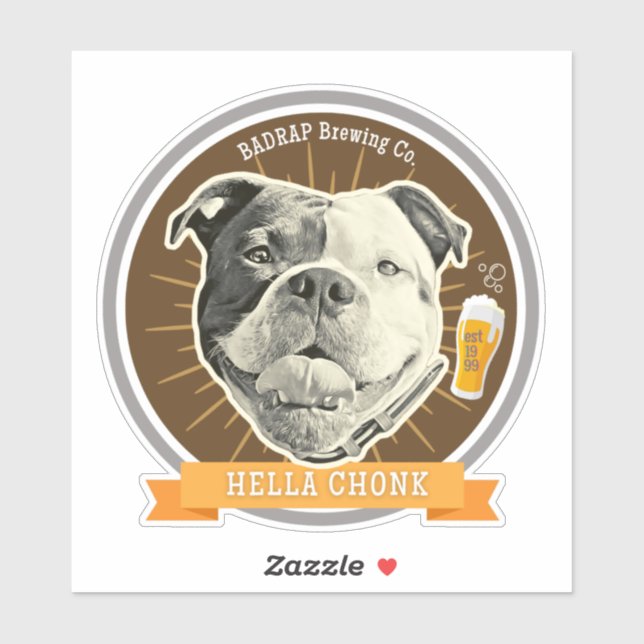 Hella Chonk Beer Label Sticker Love (Sheet)