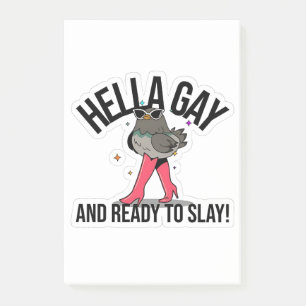 Hella Gay and Ready to Slay Funny LGBTQ Post-it Notes