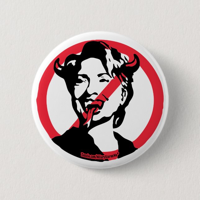 Hellary Clinton 6 Cm Round Badge (Front)