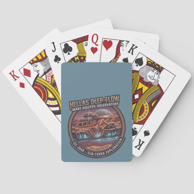 Hellas Deep-Flow Mars Aquifer Observatory Playing Cards (Back)