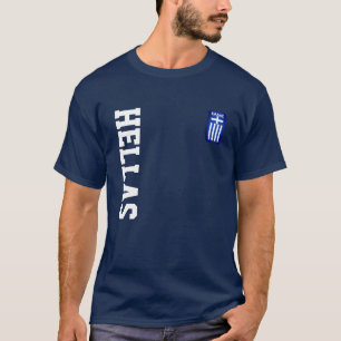 Hellas Flag 'Patch' & Name/Number Sports T-Shirt
