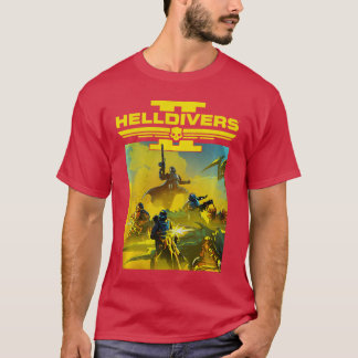 Helldivers 2 Sony PlayStation Video Game Group Key T-Shirt