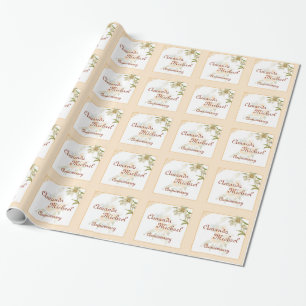 Hellebore anniversary wrapping paper