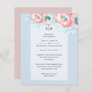 Hellebore Blue Dusty Rose Wedding Reception BUDGET