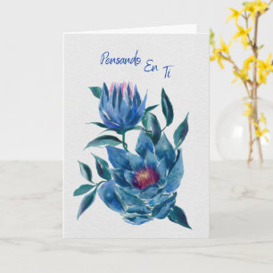 Hellebores Azules Pensando en Ti Card