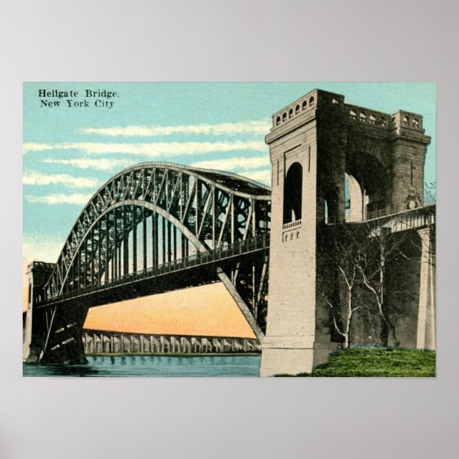 Hellgate Bridge, New York City Vintage Poster (Front)