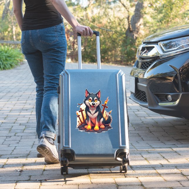 Hellhound Husky Dog (Suitcase Insitu)