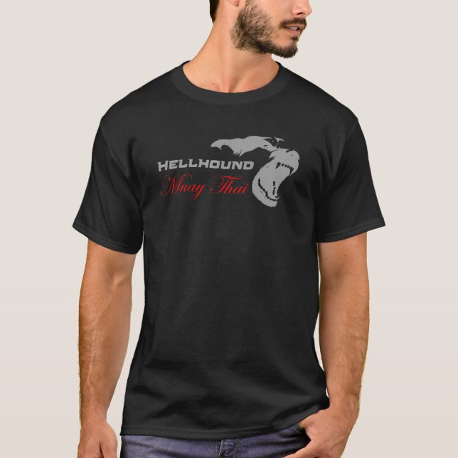 Hellhound Muay Thai Vicious Pit Bull Dog T-Shirt (Front)