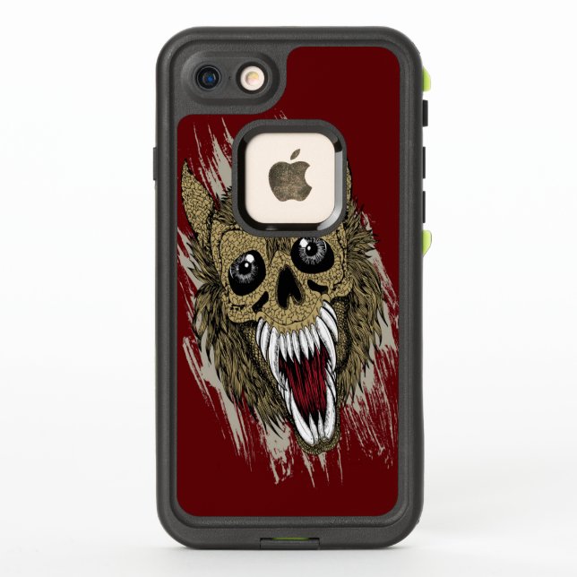 Hellish Beast on Red LifeProof iPhone Case (Back)