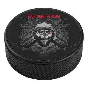 Hellish Hockey Goalie (personalised) Puck
