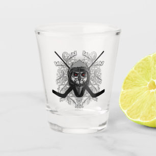 Hellish Hockey Goalie Shot Glass