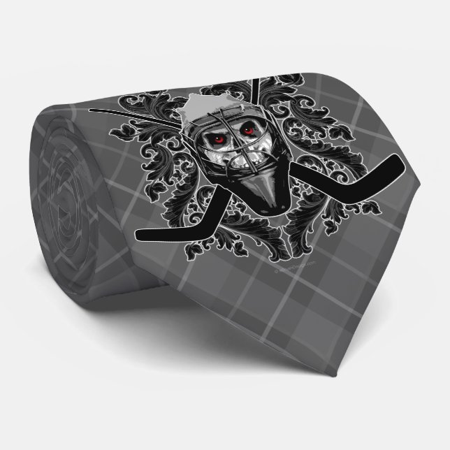 Hellish Hockey Goalie Tie (Rolled)