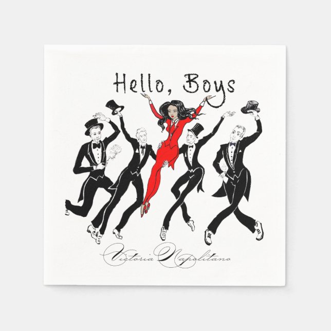 Helllo, Boys Napkin (Front)