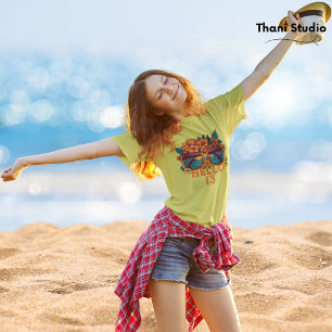 Hello 13 Tropical Vintage Retro Summer Birthday T-Shirt