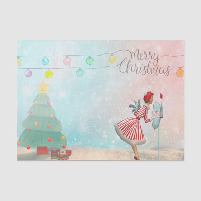 Hello 1950s Christmas! Tissue Paper (Front)