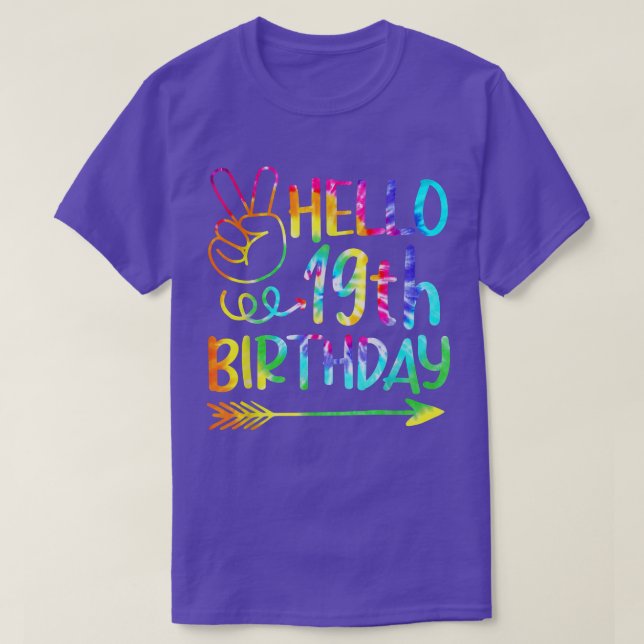 Hello 19th Birthday I'm 19 Year Old Happy Birthday T-Shirt (Design Front)