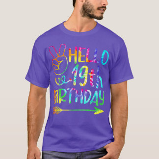Hello 19th Birthday I'm 19 Year Old Happy Birthday T-Shirt