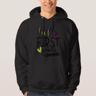 Hello 1st First Grade Back To School Team Teacher Hoodie