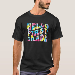 Hello 1st First Grade Teacher Back To School Retro T-Shirt